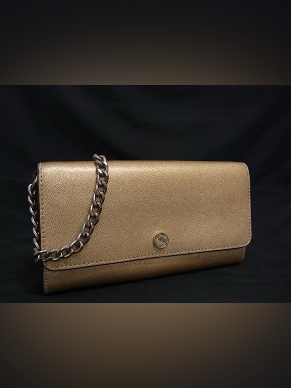 Michael Kors Chelsea Pale Gold Saffiano Leather Convertible Crossbody Bag